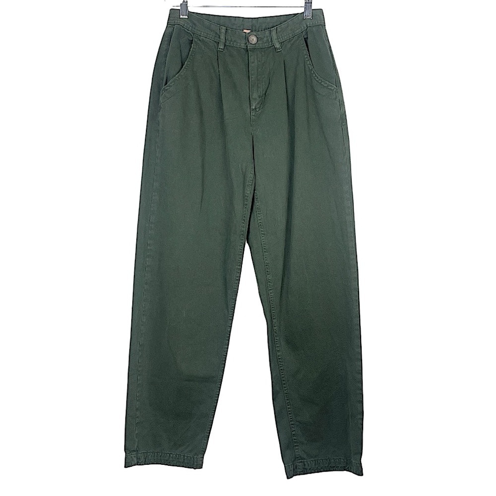 Free People Cya Later Skate Trouser Pants Forest Green Size 0 NWT - Picture 2 of 11